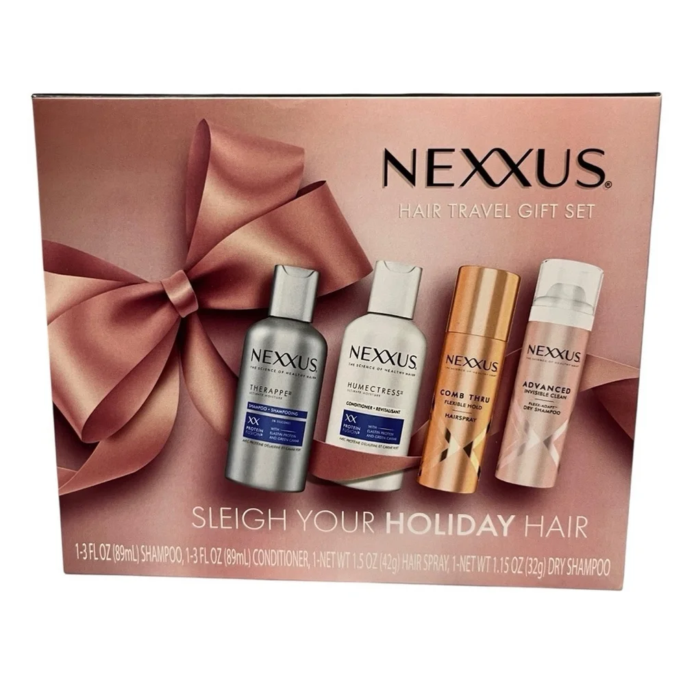 Nexxus Hair Travel Gift Set Shampoo, Conditioner, Hair Spray, Dry Shampoo